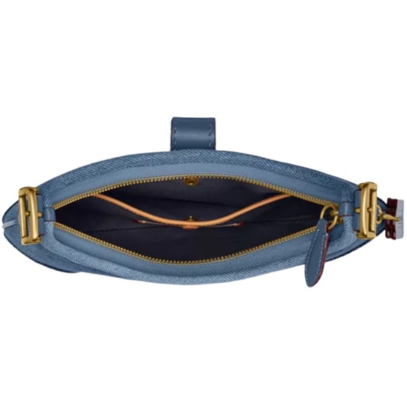 Coach Denim Hamptons Hobo Shoulder Bag Blue Denim adjustable - Picture 4 of 16